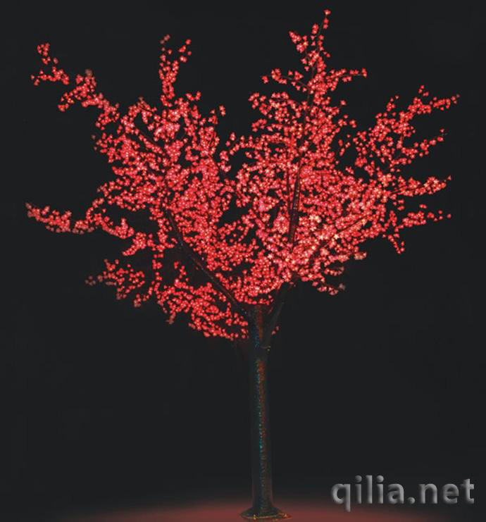红色LED圣诞灯树
